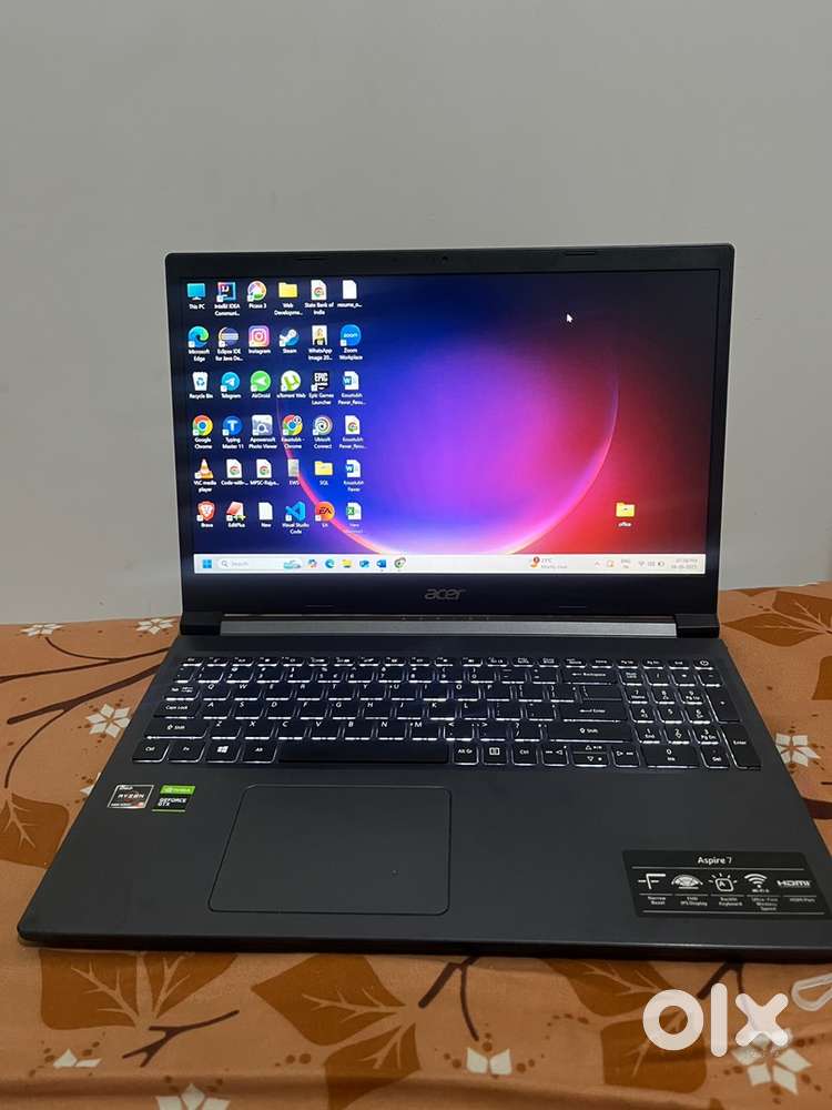 Acer Aspire 7 Gaming Laptop - Ryzen 5 5500U, GTX 1650, 8GB, 512 SSD