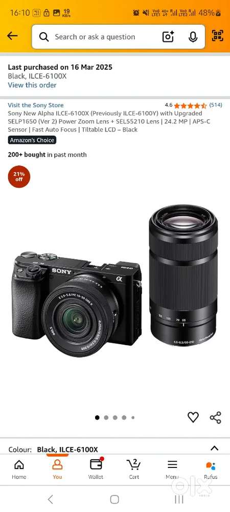 Sony 6100y on sell