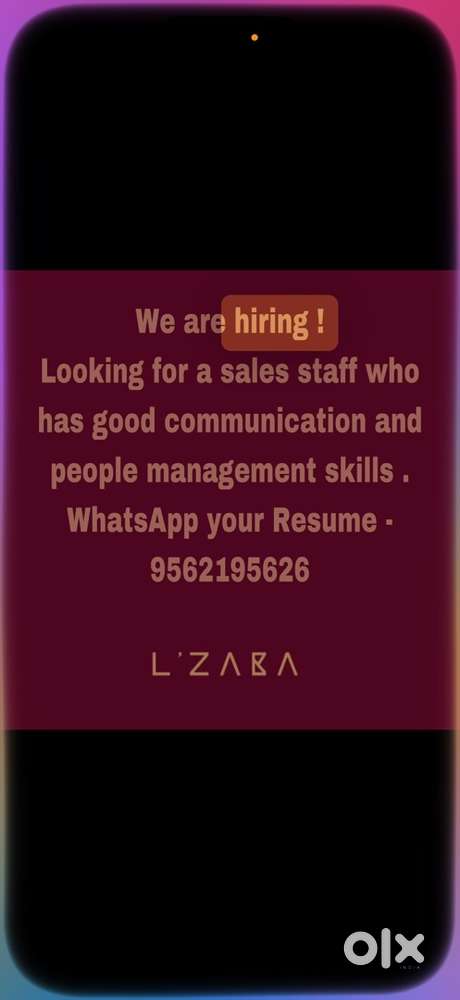 Looking for a female staff who has experience in textile field