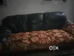 Rexine sofa in black colour