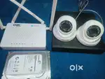 CP plus DVR 8 channel  1000 GB harddisk  2 CAMERA one wifi router