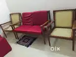 Wired teak sofa