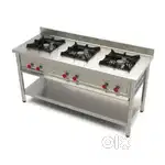 tandoori batti, 3&2 burner stoves, Freezer, visi fridge, working table