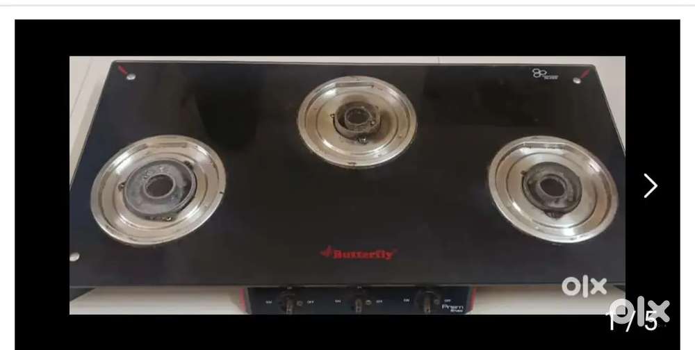 Butterfly glass top gas stove (3 burners)