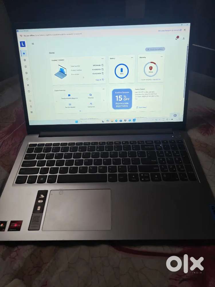 Lenevo laptop (IdeaPad slim1) 15'7 inch - RYZEN 7000