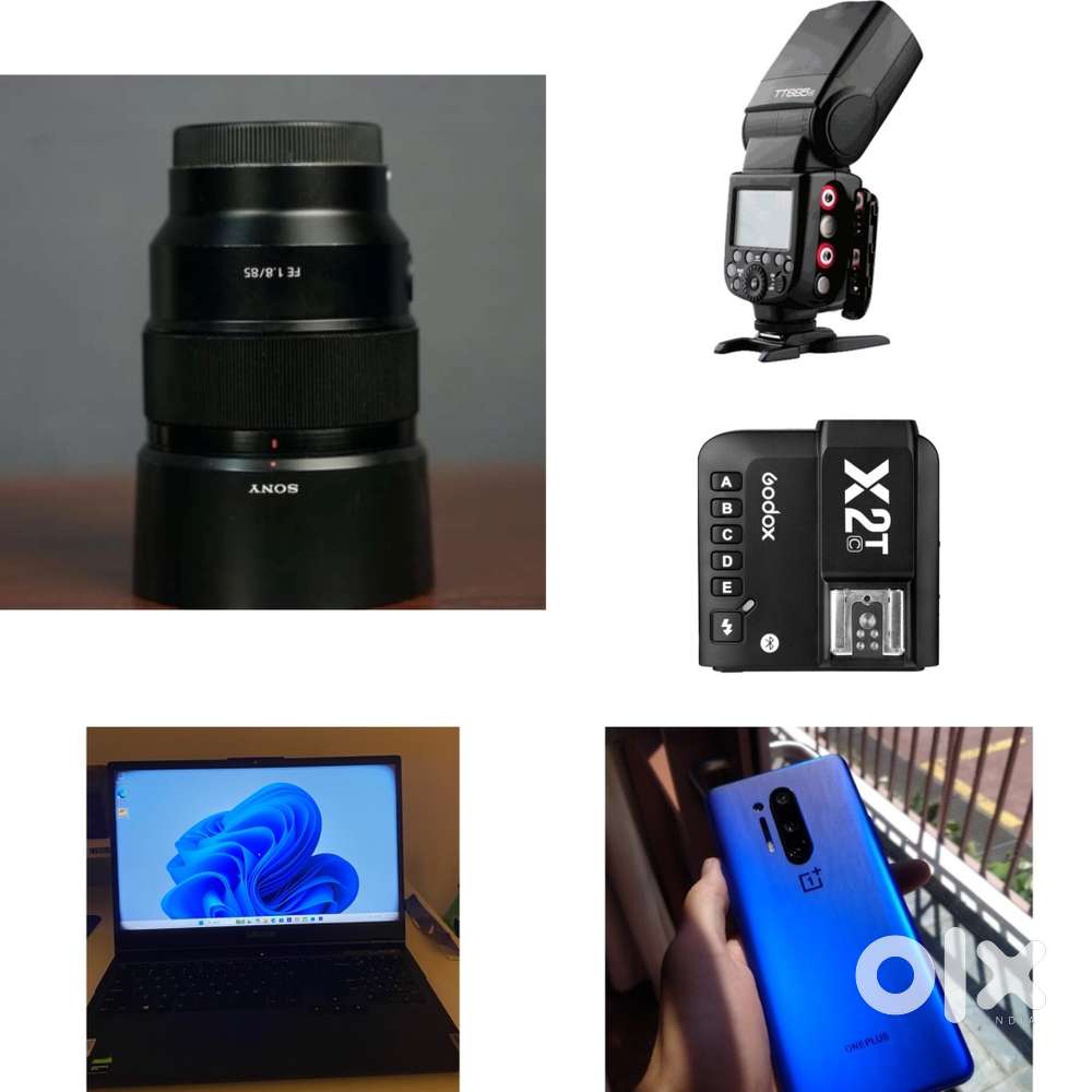 Sony FE 85mm f/1.8 + Godox TT685C + X2T Trigger + Laptop + Mobile