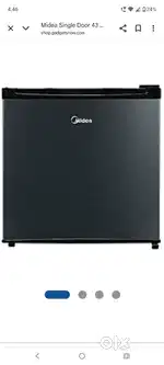 Midea single door 45 litres 3 star refrigerator crystal grey brand new