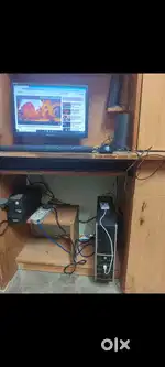 Desktop computer with computer table Cum almirah