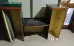 wooden  cabinet with glass