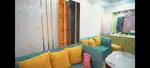 Two year old five seater  Sofa with two puffy and double bed