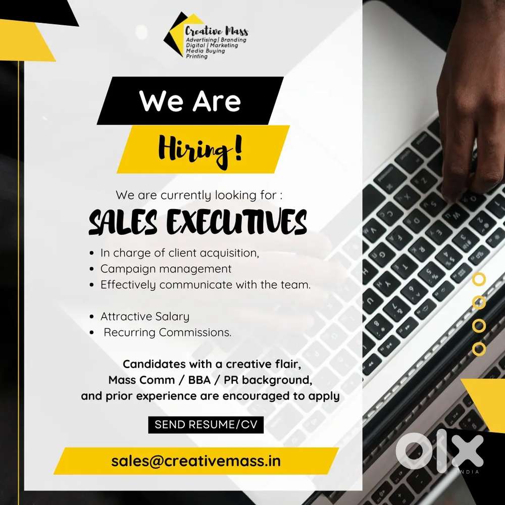 Sales agents for ad and branding agency