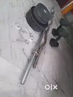 Curved bar, long rod & dumbbell