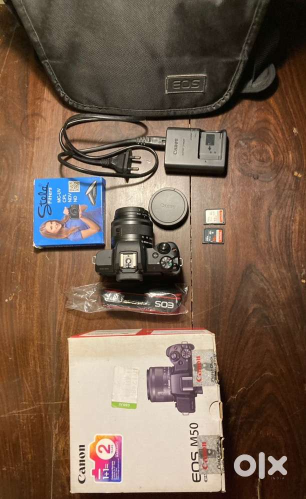 Canon M50 Mark I with ND Filter, Screen Protector, Bag, And Box