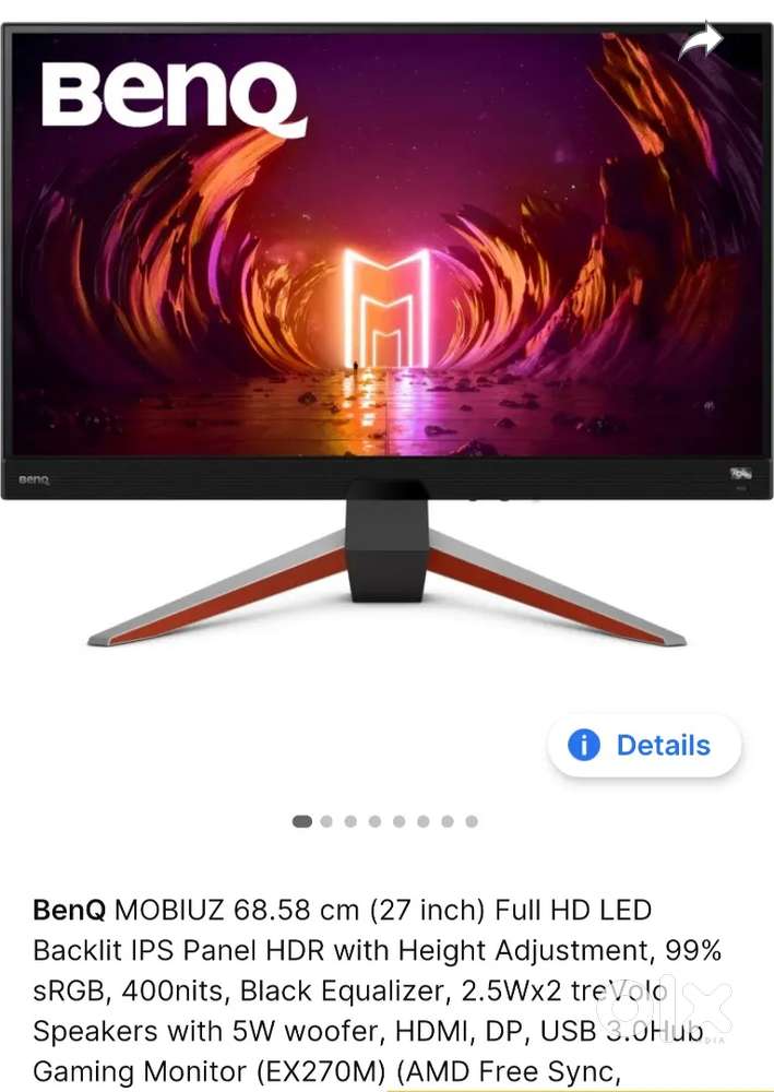 BENQ 27 INCH 2K MONITOR 165HZ GAMING