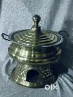 Pure brass solid very heavy big  party handi hot water bowl