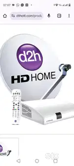 D2h HD dish with setup box, remote