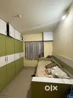 It's a 2bhk apartment with two master bedroom one is occupied.
