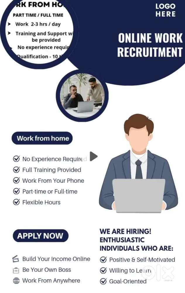 Urgent recruitment for work from home for both boys and girls.