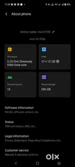 Vivo x 100 5g not a single scratch bill box charger every original