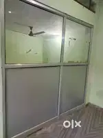 Aluminium partition, white board, chair, table