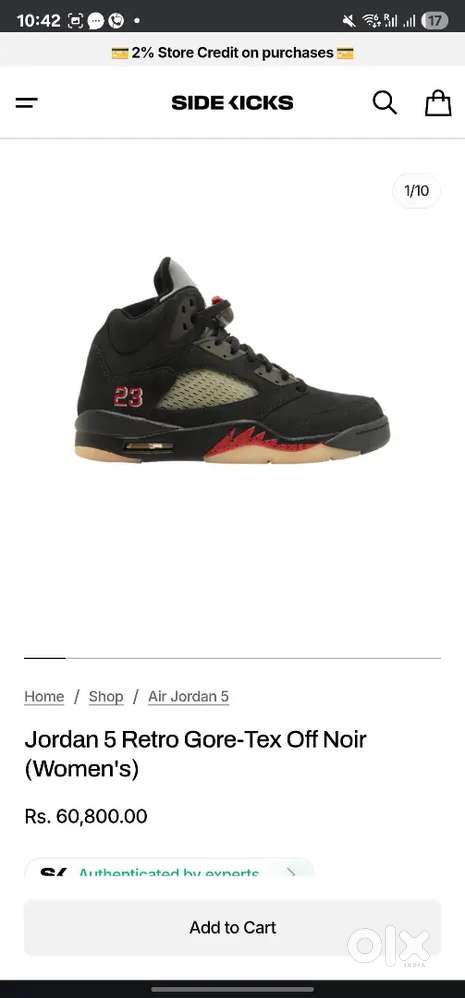 Jordan 5 GTX Limited edition rare piece Women/Men/Unisex