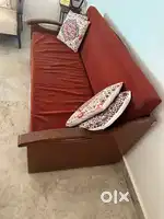 Brand-new condition, solid wood, sofa bed