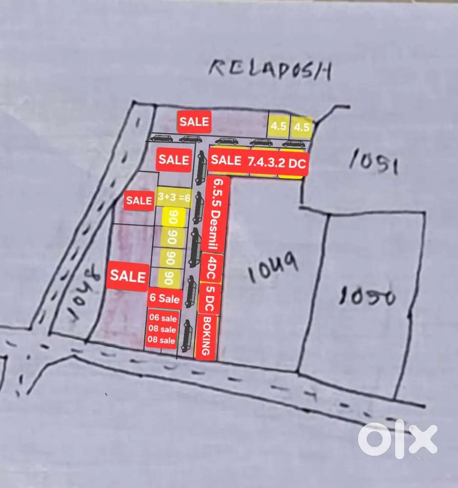 BAGDEGA PLOTE PRICE 1,20,000 PR DESMIL RAGISTRY FEE BAUNDREE FREE