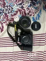 Camera with lens and whole studio equipments