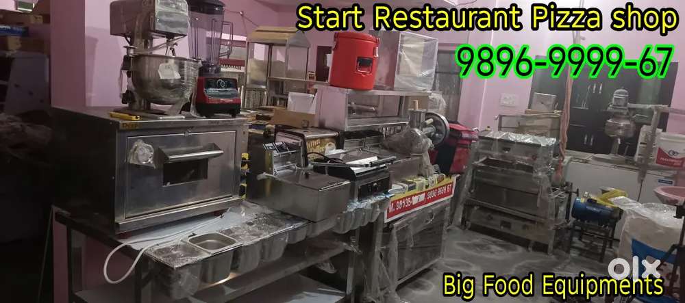 खोले अपना पिज़्ज़ा कैफे pizza shop oven griller fryer display counter