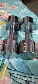 STEEL DUMBLES TOTAL WEIGHT 10 KG