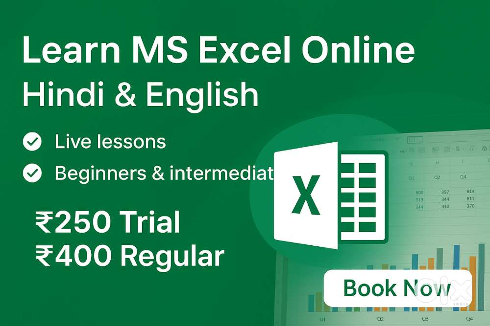 Learn MS Excel Online – Hindi & English  Live Classes