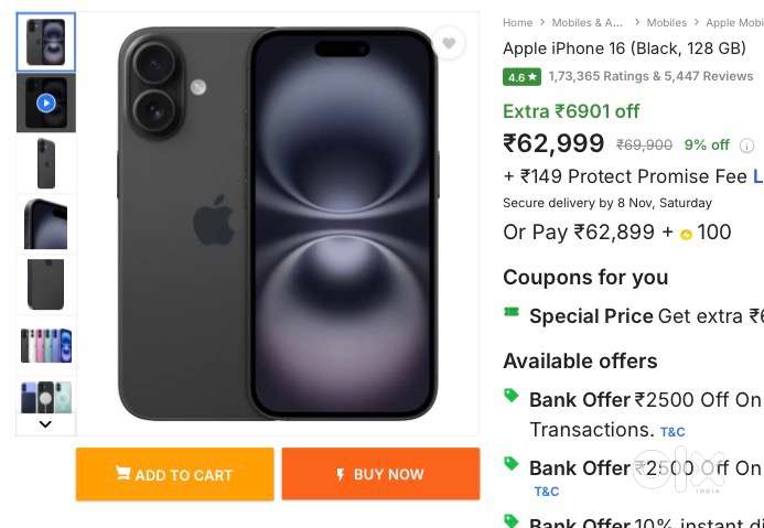 SEAL PACK i-Phone 16 (128gb) white 1 black 1