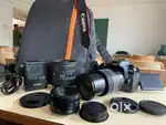 Canon 80D camera with three lenses for sale