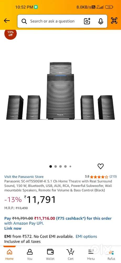 Panasonic Class D 5.1 home theater