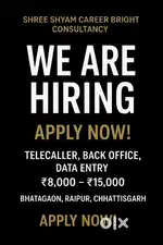 Telecaller,back office ,data entry job in raipur