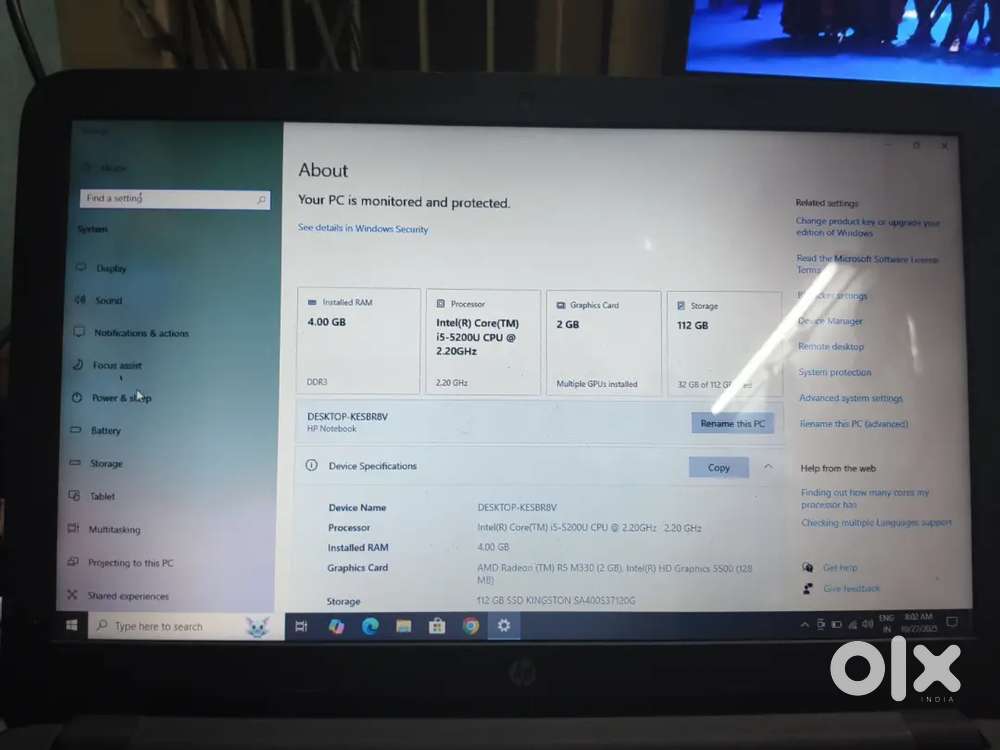 Hp laptop sale i5 5th Good working
