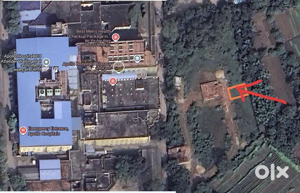 Bilaspur Apollo hospital ke bagal me main city me plot for sell.