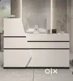 Latest cash counter reception table office table with LED light