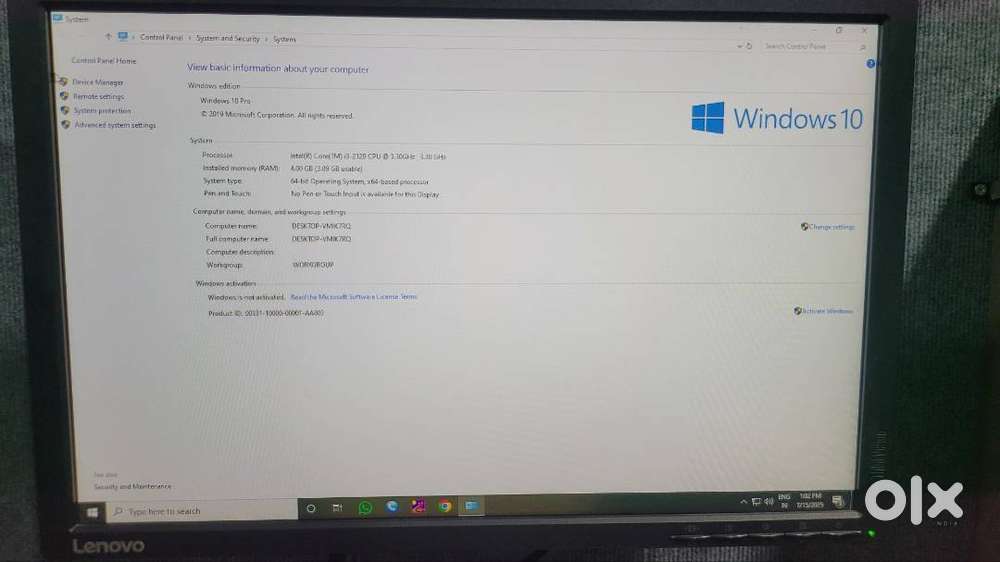 HP Desktop Computer  Intel i3  4GB RAM  Windows 10 Pro