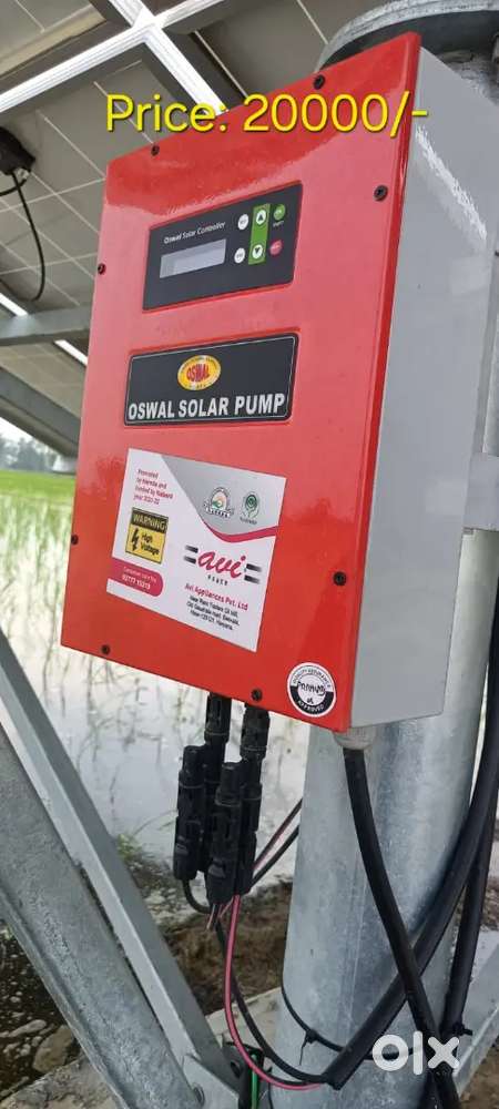Oswal 10 hp Submersible motor and Solar Controller