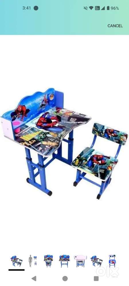 Kids study chair and table