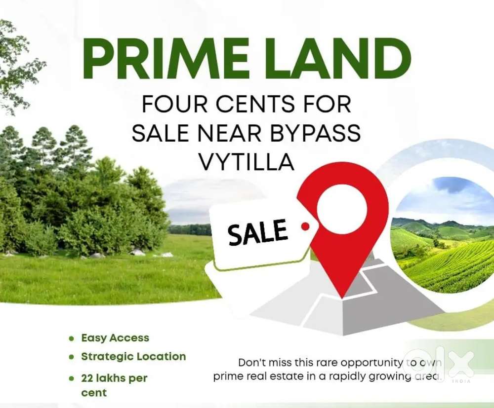 Premium Plot for sale near Bypass, Vytilla