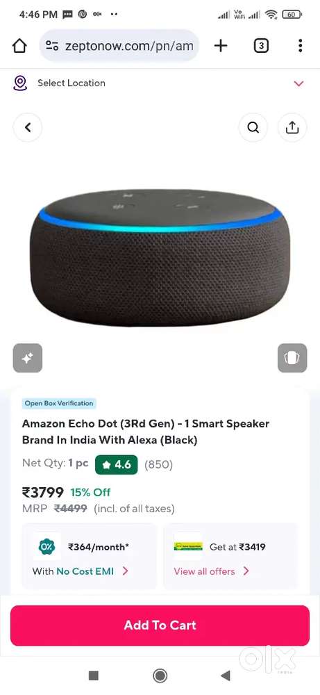 Alexa echo Dot 3 speaker