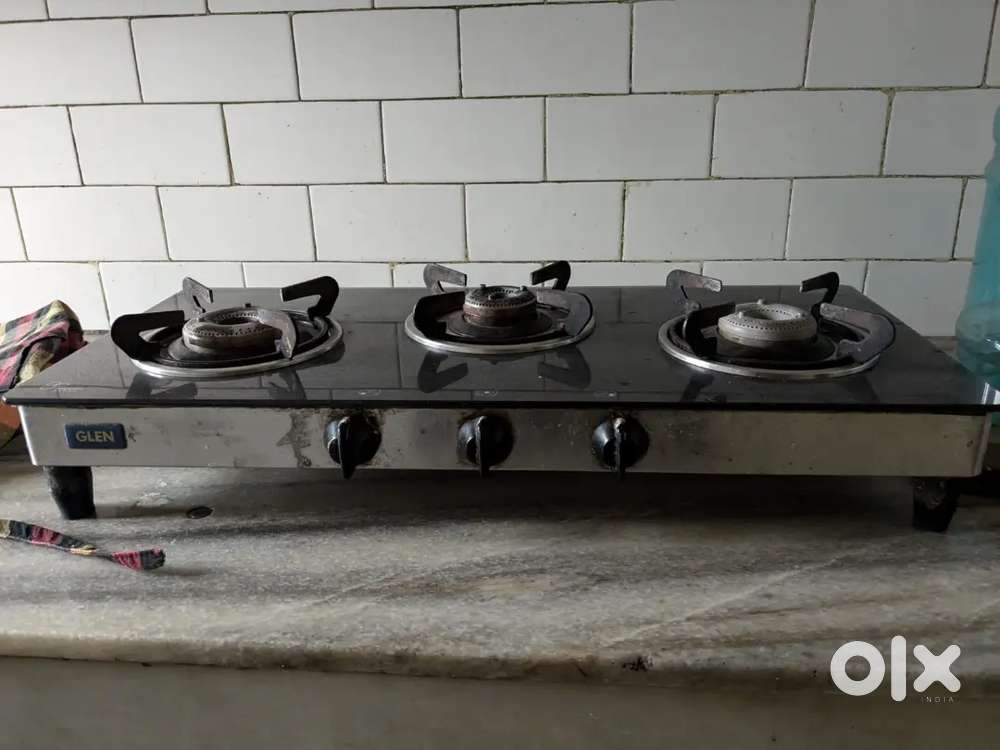 Glen  burner stove  3 burners  with glass top