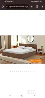 Wakefit Queen size bed with mattress, Extra mattress available