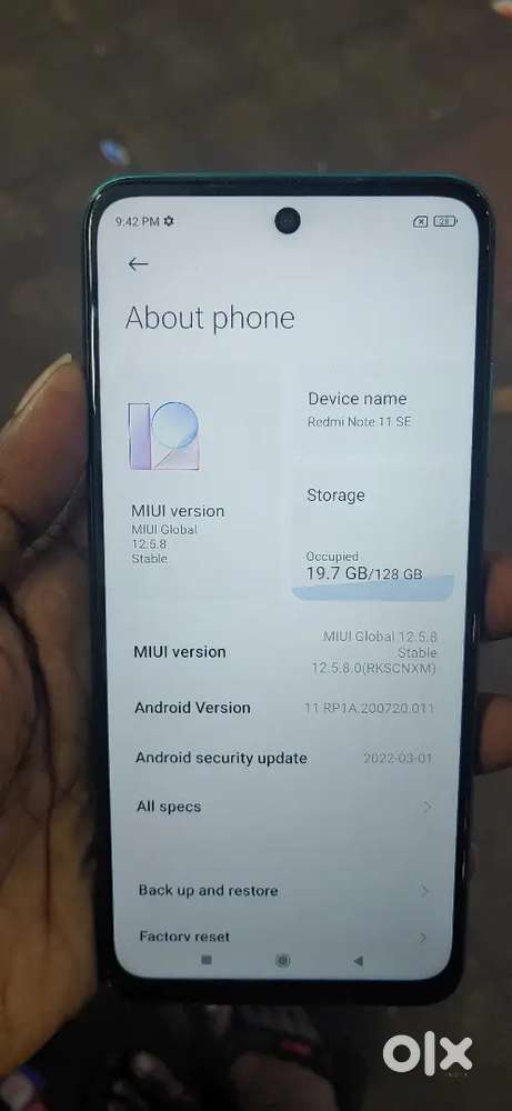 mi note 11 se 8.gb 128 gb 5g