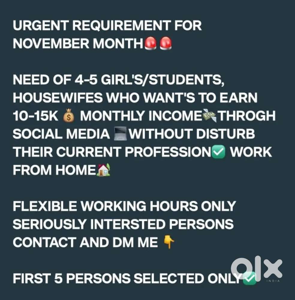 Need only just 18+ serious person