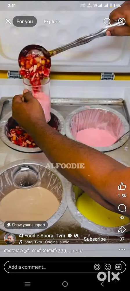 Parotta maker, biriyani maker , tea maker and juice maker, friedrice