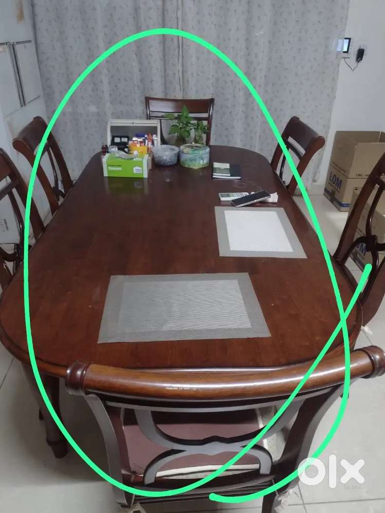 Korean six seater dining table
