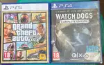 Gta5 PS5 and Watch Dogs PS4 Games on sale